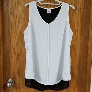 CAbi #3076 Domino mesh back tank, Size LG